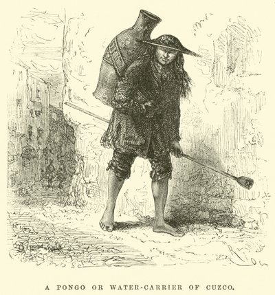 A Pongo or Water-Carrier of Cuzco by Edouard Riou